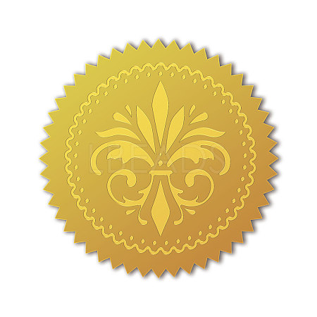 Self Adhesive Gold Foil Embossed Stickers DIY-WH0211-366-1