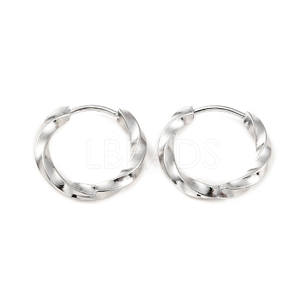 Non-Tarnish 304 Stainless Steel Hoop Earrings EJEW-M218-05P-1