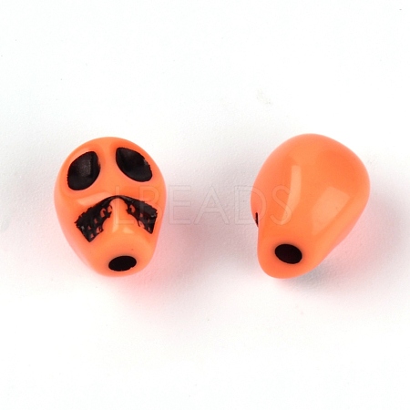 Opaque Acrylic Beads SACR-WH0005-01C-1