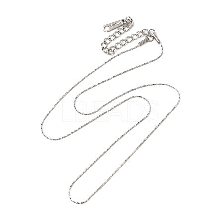 Non-Tarnish 304 Stainless Steel Boston Link Chain Necklace for Women LS-NJEW-G097-03P-1