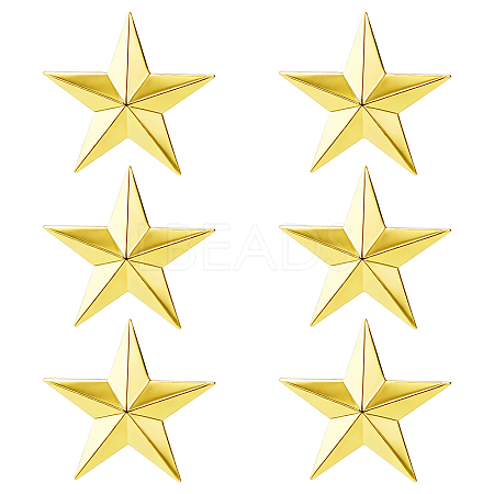 6Pcs Star Alloy Lapel Pin Backs for Backpack Clothes JEWB-FH0003-07A-1