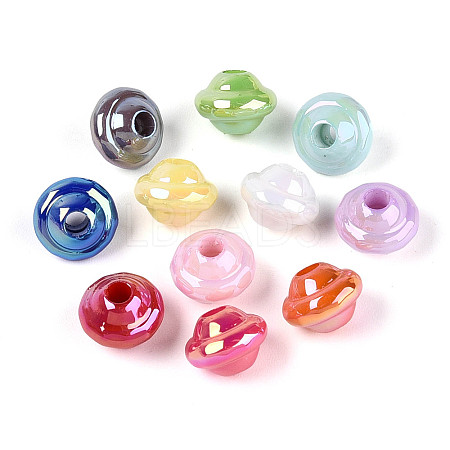 UV Plating Opaque Acrylic Beads OACR-N153-01-1