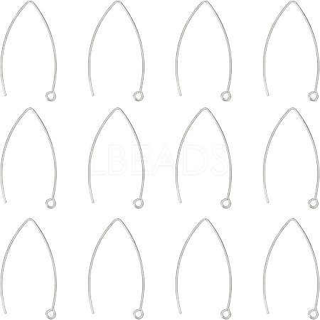 304 Stainless Steel Marquise Ear Wire STAS-UN0015-62-1
