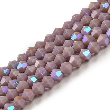 Opaque Solid Color Imitation Jade Glass Beads Strands GLAA-F029-P4mm-D13-1