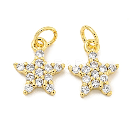 Rack Plating Brass Micro Pave Clear Cubic Zirconia Pendants LS-KK-B093-12B-G-1