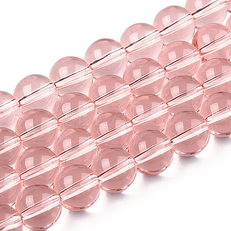 Transparent Glass Beads Strands X-GLAA-T032-T10mm-10-1