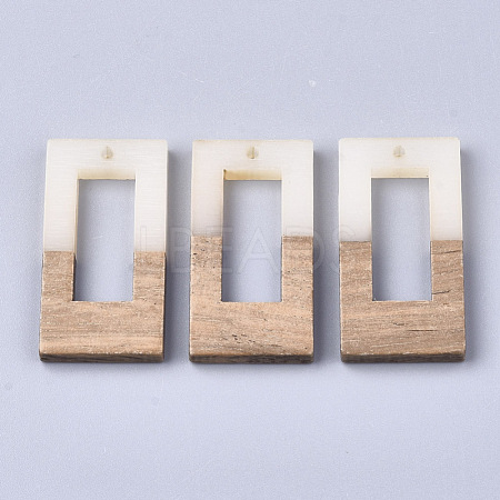 Resin & Walnut Wood Pendants RESI-S358-26G-1