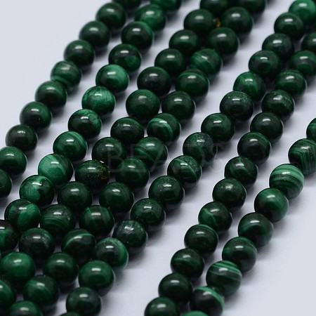 Natural Malachite Beads Strands G-F571-27AB2-7mm-1