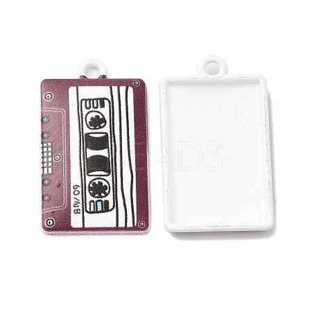 Spray Painted Alloy Pendants PALLOY-D016-06C-1