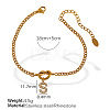 304 Stainless Steel Micro Pave Clear Cubic Zirconia Charm Bracelets WG4D47F-20-1