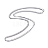 Non-Tarnish 304 Stainless Steel Flat Snake Chains Necklaces NJEW-G340-04P-01-2