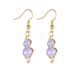 Natural Quartz Pendant Necklace & Dangle Earrings Jewelry Sets SJEW-JS01060-05-6