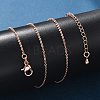 Brass Cable Chain Necklaces X-MAK-P011-01RG-4