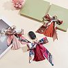 CHGCRAFT 3Pcs 3 Colors PU Imitation Leather Tassel Keychain KEYC-CA0001-30-4