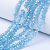 Electroplate Glass Beads Strands X-EGLA-A034-J8mm-A06-1