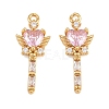Brass Micro Pave Cubic Zirconia Pendants CU-CBA7392-08G-02-1