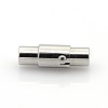 Tarnish Resistant 304 Stainless Steel Smooth Surface Locking Tube Magnetic Clasps STAS-O042-22-2