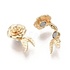 Magnetic Brass Clip on Earring Findings KK-G436-05G-3