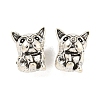 Rack Plating Alloy European Beads FIND-B034-38AS-1