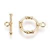 Brass Toggle Clasps KK-M108-B01-3
