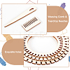 Gear Shape Wooden Cicular Weaving Loom Sets WOOD-WH0029-09-4