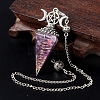 Natural Amethyst Chip & Resin Orgonite Dowsing Pendulum Big Pendants PW-WG36861-08-1