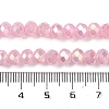 Baking Electroplate Glass Beads Strands DGLA-A039-J10mm-B15-4