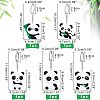 5Pcs 5 Style Silicone Panda Keychain KEYC-NB0001-19-5