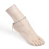 Round Synthetic Turquoise Anklets AJEW-AN00288-01-4