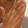 201 Stainless Steel Fashion Open Cuff Ring for Women CU6656-2