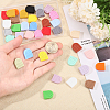 CHGCRAFT 40Pcs 20 Styles Rainbow Arch Food Grade Eco-Friendly Silicone Focal Beads SIL-CA0003-29-3