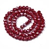 Electroplate Glass Beads Strands EGLA-A034-P2mm-A13-2