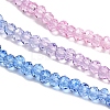 Transparent Painted Glass Beads Strands X1-DGLA-A034-T1mm-A08-4