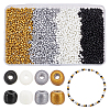 8 Sets 4 Colors Opaque Baking Paint Glass Beads DGLA-WR0001-01-1