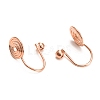 Brass Clip-on Earring Converters Findings KK-D060-02RG-2