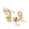 Brass Stud Earrings Findings KK-K351-24G-2