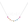 Colorful Cubic Zirconia Diamond Pendant Necklace LD9144-2-2