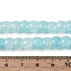 Baking Paint Crackle Glass Beads Strands DGLA-N019-02A-07-4