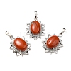 Natural Red Jasper Pendants G-B033-03P-20-1