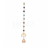 4Pcs 4 Style Natural & Synthetic Mixed Gemstone Chakra Pendant Decorations HJEW-JM00922-3