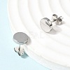304 Stainless Steel Stud Earrings EJEW-L309-01B-P-3