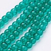 Crackle Glass Beads Strands X-CCG-Q001-6mm-15-1