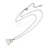 Halloween Series 202 Stainless Steel Cable Chain Ghost Pendant Necklaces NJEW-S005-01P-C-2