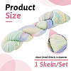 1 Skein 80% Wool 20% Acrylic Fiber Rainbow Segment Dyed Yarn OCOR-TA0003-02D-4
