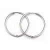 304 Stainless Steel Huggie Hoop Earrings EJEW-L205-02A-P-1