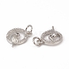 Brass Micro Pave Cubic Zirconia Bird Charms KK-E068-VB315-3