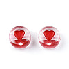 Transparent Acrylic Enamel Beads MACR-N008-60B-2