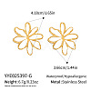 304 Stainless Steel Hollow Flower Stud Earrings CB8096-1-2