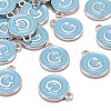 Platinum Plated Alloy Enamel Charms ENAM-S118-04G-P-4