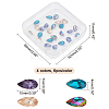 24pcs 4 Colors Faceted Teardrop K9 Glass Rhinestone Cabochons RGLA-CA0001-04-2